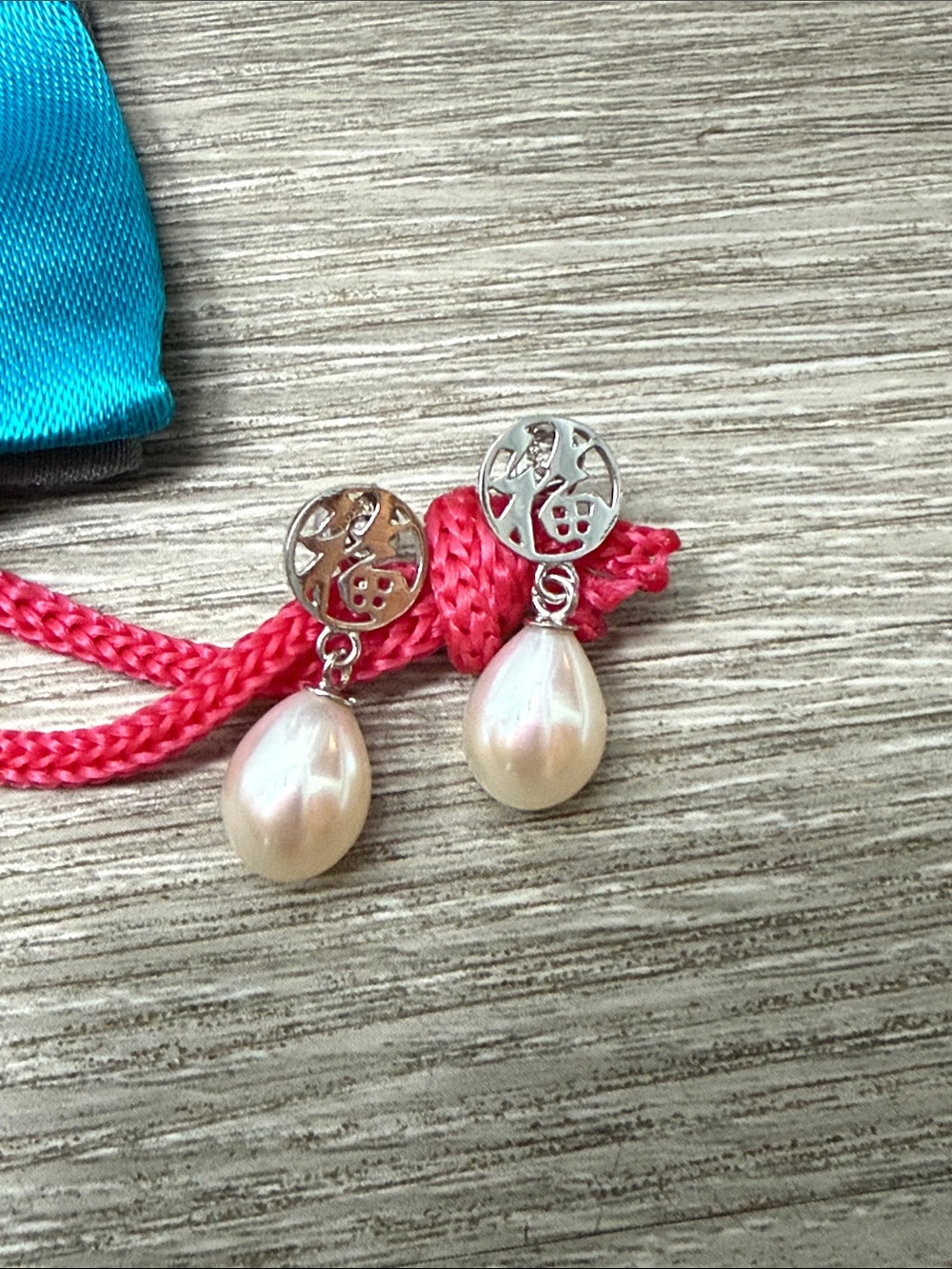 Classic White Pearl Drop Earrings with Silver Accents